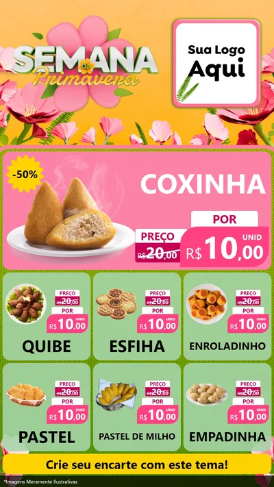 Modelo de Rede Social para Stories com o tema Semana da Primavera para Salgadaria