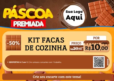 Modelo de Cartaz para Cartaz A4 Horizontal com o tema Páscoa Premiada para Utilidades Domésticas