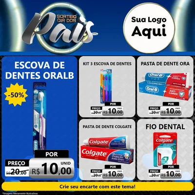 Modelo de Rede Social para Feed Facebook com o tema Sorteio Dia Dos Pais para Higiene Pessoal