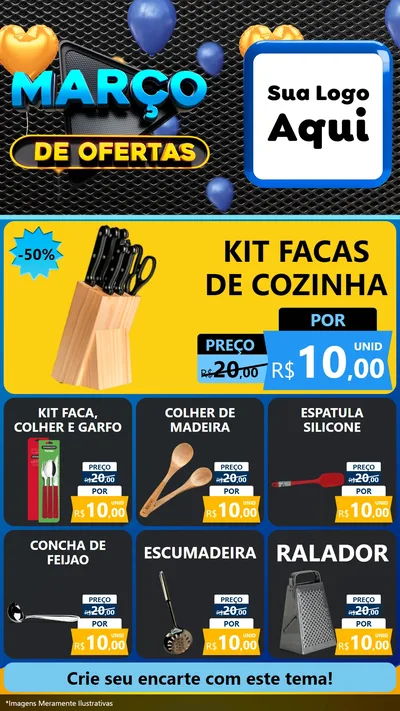Modelo de Rede Social para Stories com o tema Março de Ofertas para Utilidades Domésticas