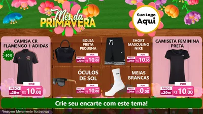 Modelo de TV para TV Horizontal com o tema Mês da Primavera para Roupas e acessórios