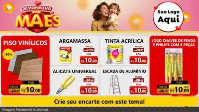 Modelo de TV para TV Horizontal com o tema Semana das Mães para Material para Construção