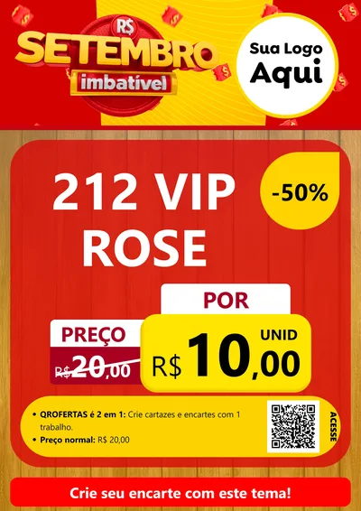 Modelo de Cartaz para Cartaz A4 Vertical com o tema Setembro Imbatível para Perfumes