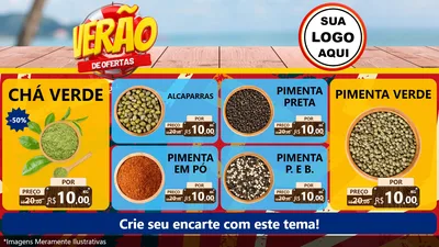 Modelo de TV para TV Horizontal com o tema Verão de Ofertas para Produtos Naturais