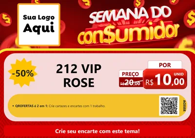 Modelo de Cartaz para Cartaz A4 Horizontal com o tema Semana do Consumidor para Perfumes