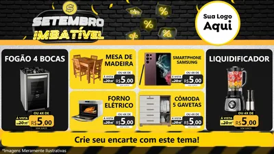 Modelo de TV para TV Horizontal com o tema Setembro Imbatível para Móveis e Eletro