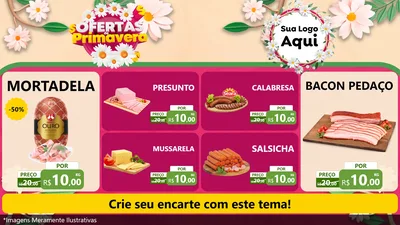 Modelo de TV para TV Horizontal com o tema Ofertas de Primavera para Frios e Laticínios
