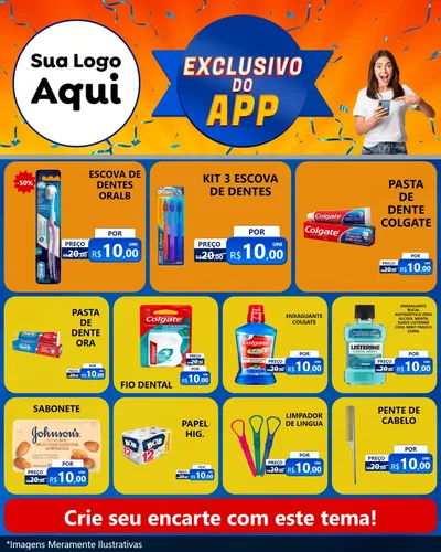 Modelo de Rede Social para Feed Instagram com o tema Exclusivo do Aplicativo para Higiene Pessoal