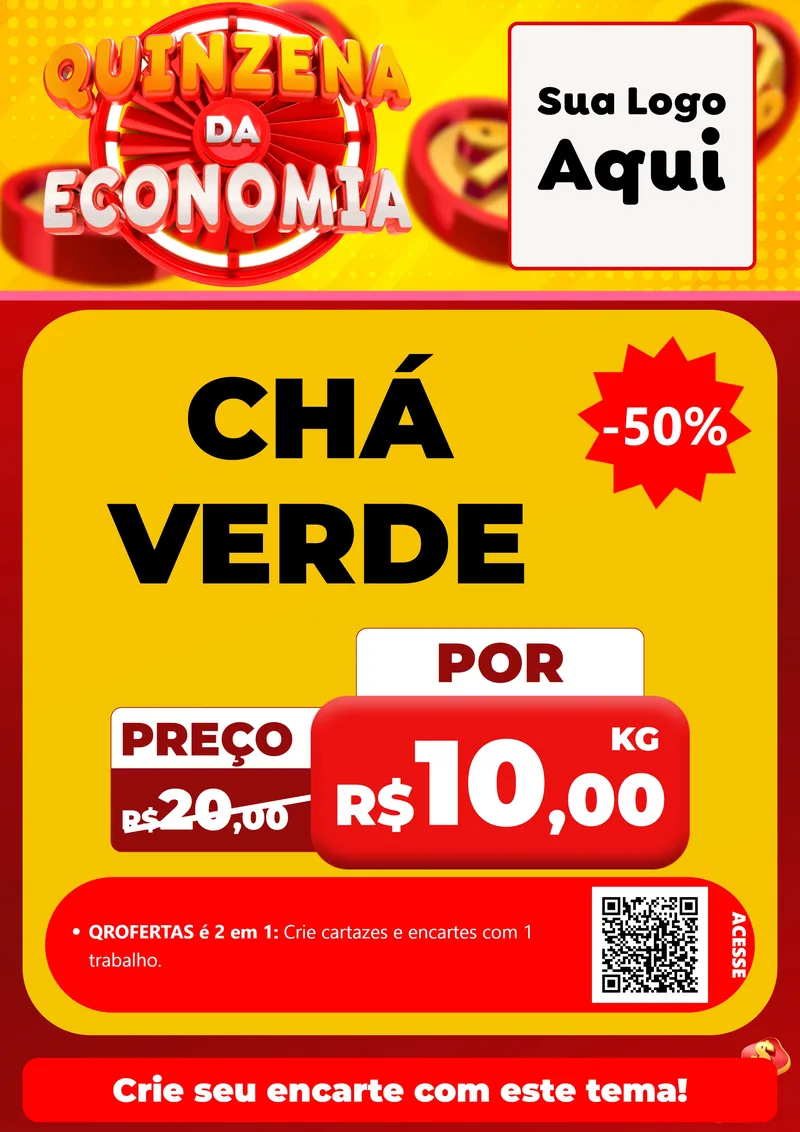 Modelo de Cartaz para Cartaz A4 Vertical com o tema Quinzena Da Economia para Produtos Naturais