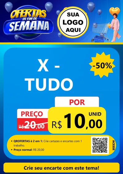 Modelo de Cartaz para Cartaz A4 Vertical com o tema Ofertas de Fim de Semana para Hamburgueria