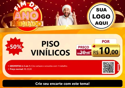 Modelo de Cartaz para Cartaz A4 Horizontal com o tema Fim de Ano Premiado para Material para Construção