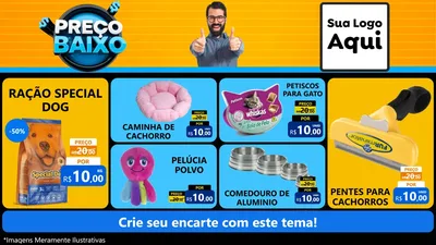 Modelo de TV para TV Horizontal com o tema Preço Baixo para Pet Shop