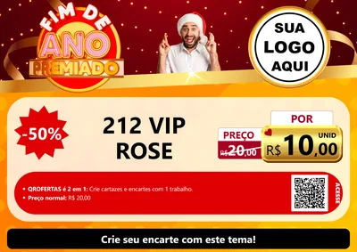 Modelo de Cartaz para Cartaz A4 Horizontal com o tema Fim de Ano Premiado para Perfumes