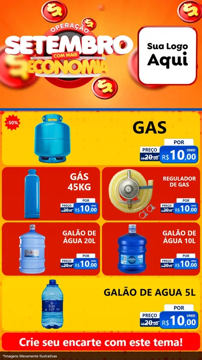 Modelo de TV para TV Vertical com o tema Operação Setembro Com Muita Economia para Água e gás