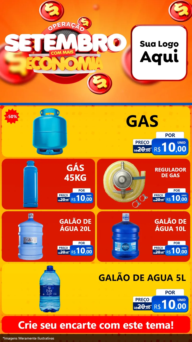 Modelo de TV para TV Vertical com o tema Operação Setembro Com Muita Economia para Água e gás