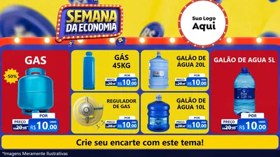 Modelo de TV para TV Horizontal com o tema Semana da Economia para Água e gás