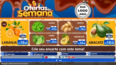 Modelo de TV para TV Horizontal com o tema Ofertas da Semana - Páscoa para Hortifrúti