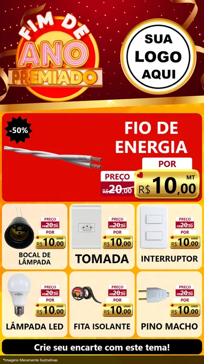 Modelo de Rede Social para Stories com o tema Fim de Ano Premiado para Materiais Elétricos