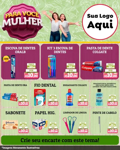 Modelo de Rede Social para Feed Instagram com o tema Para Você Mulher para Higiene Pessoal