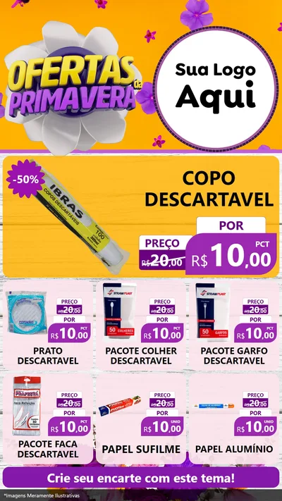 Modelo de Rede Social para Stories com o tema Ofertas Da Primavera para Embalagens