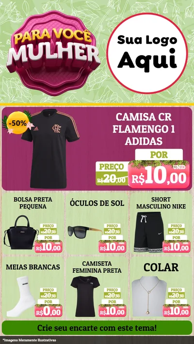 Modelo de Rede Social para Stories com o tema Para Você Mulher para Roupas e acessórios