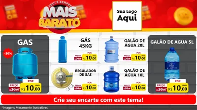 Modelo de TV para TV Horizontal com o tema Mais Barato para Água e gás