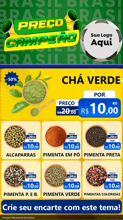 Modelo de Rede Social para Stories com o tema Preço Campeão - Copa para Produtos Naturais