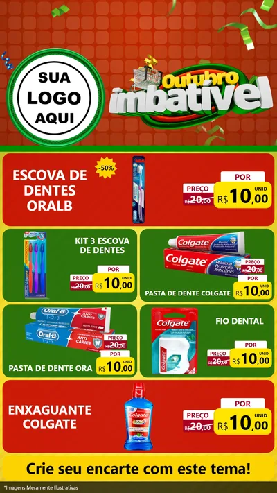 Modelo de TV para TV Vertical com o tema Outubro Imbatível para Higiene Pessoal