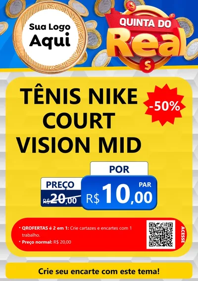 Modelo de Cartaz para Cartaz A4 Vertical com o tema Quinta do Real para Calçados