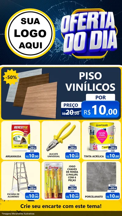 Modelo de Rede Social para Stories com o tema Oferta do Dia - Material de Construção para Material para Construção