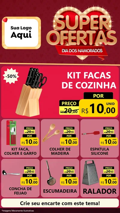 Modelo de Rede Social para Stories com o tema Dia dos Namorados para Utilidades Domésticas
