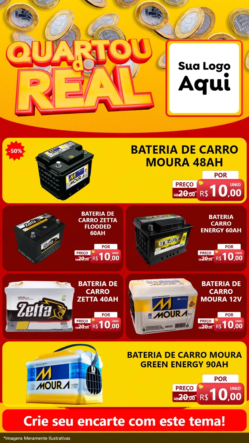 Modelo de TV para TV Vertical com o tema Quartou do Real para Baterias Elétricas