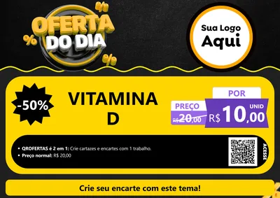 Modelo de Cartaz para Cartaz A4 Horizontal com o tema Oferta Do Dia para Farmácia