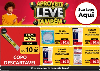 Modelo de Encarte para Encarte A4 Horizontal com o tema Aproveite e Leve Também para Embalagens