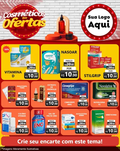 Modelo de Rede Social para Feed Instagram com o tema Cosméticos em Ofertas