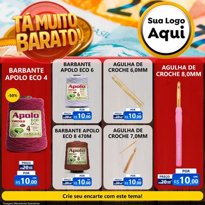 Modelo de Rede Social para Feed Facebook com o tema Está Muito Barato para Armarinho e Aviamentos