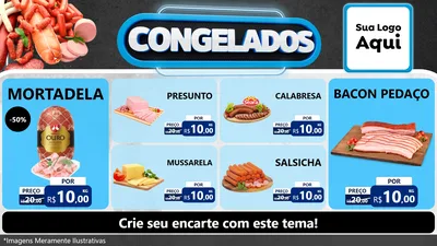 Modelo de TV para TV Horizontal com o tema Congelados para Frios e Laticínios