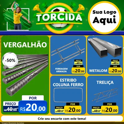 Modelo de Rede Social para Feed Facebook com o tema Torcida para Ferragens