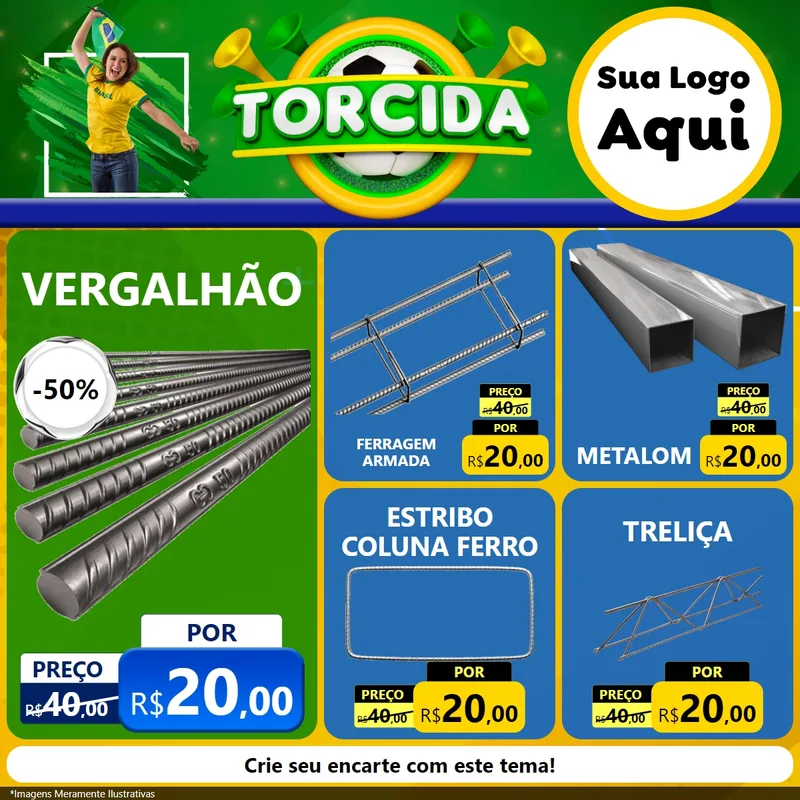 Modelo de Rede Social para Feed Facebook com o tema Torcida para Ferragens
