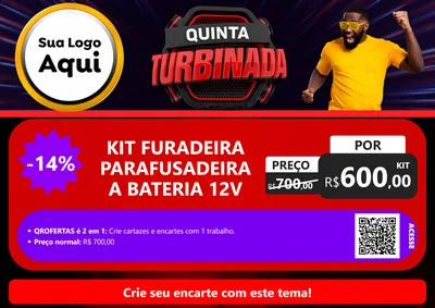 Modelo de Cartaz para Cartaz A4 Horizontal com o tema Quinta Turbinada para Maquinas e Ferramentas
