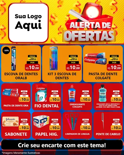 Modelo de Rede Social para Feed Instagram com o tema Alerta de Ofertas para Higiene Pessoal
