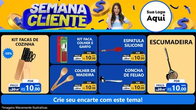 Modelo de TV para TV Horizontal com o tema Semana do Cliente para Utilidades Domésticas