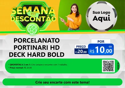 Modelo de Cartaz para Cartaz A4 Horizontal com o tema Semana de Descontão - Copa para Pisos e revestimentos
