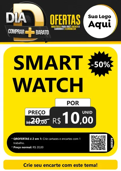 Modelo de Cartaz para Cartaz A4 Vertical com o tema Dia D Mais Economia para Informática