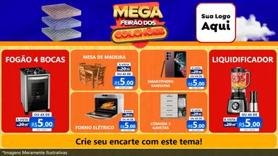 Modelo de TV para TV Horizontal com o tema Mega Feirão dos Colchões