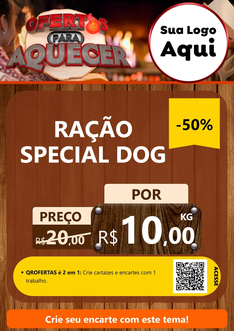 Modelo de Cartaz para Cartaz A4 Vertical com o tema Ofertas Para Aquecer para Pet Shop