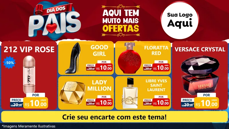 Modelo de TV para TV Horizontal com o tema Dia dos Pais para Perfumes