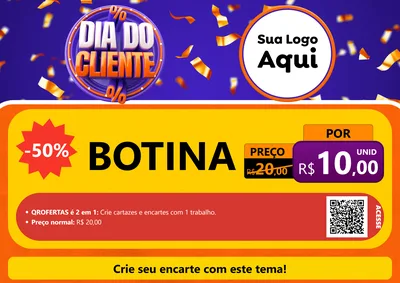 Modelo de Cartaz para Cartaz A4 Horizontal com o tema Dia do Cliente para Agropecuária