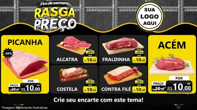 Modelo de TV para TV Horizontal com o tema Fim de Semana Rasga Preço para Açougue