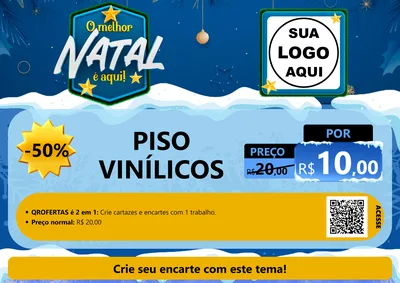 Modelo de Cartaz para Cartaz A4 Horizontal com o tema O Melhor Natal É Aqui! para Material para Construção